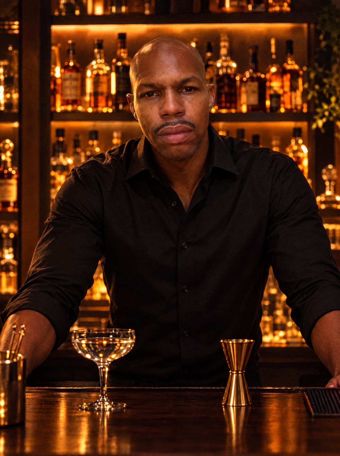 Shane Richardson behind the bar